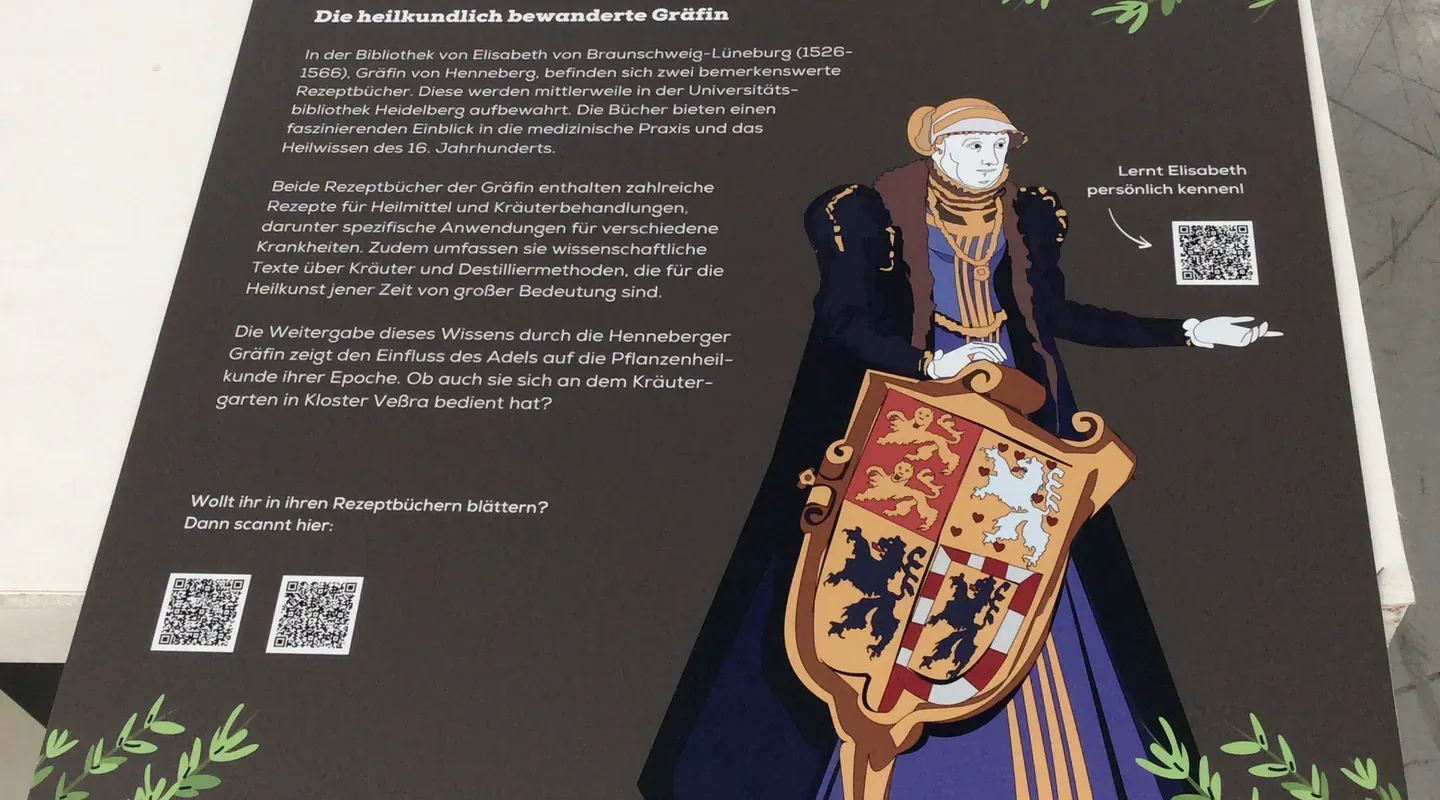 Text-Bild-Tafel für das Hennebergische Museum Kloster Veßra