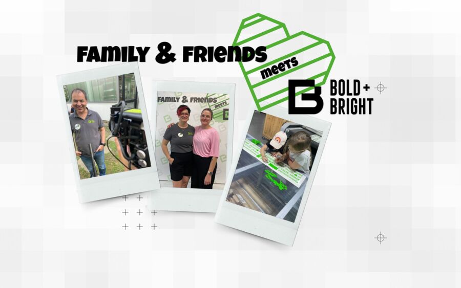 Polaroid-Collage vom Family-and-Friends-Day bei Bold+Bright